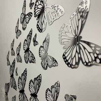 New 2024 Style Acrylic Mirror butterflies set for Wall Decor